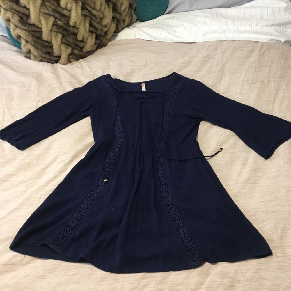 Navy boho dress